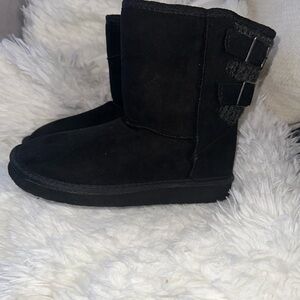 Wonder Nation Girls' Shearling Boot Size 2 Black
